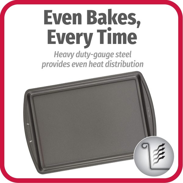 GoodCook Everyday Nonstick Carbon Steel 13” x 9” Baking Sheet Set, 3 Pack – Standard-Sized Carbon Steel Cooking Pans, Bakeware Set, Cookie Sheets for Baking, Oven Pan Set - Image 2