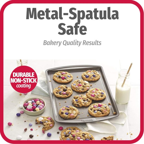 GoodCook Everyday Nonstick Carbon Steel 13” x 9” Baking Sheet Set, 3 Pack – Standard-Sized Carbon Steel Cooking Pans, Bakeware Set, Cookie Sheets for Baking, Oven Pan Set - Image 5