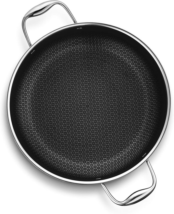 HexClad Hybrid Nonstick 8-Quart Stockpot with Tempered Glass Lid, Dishwasher Safe, Induction Ready, Compatible with All Cooktops - Image 2