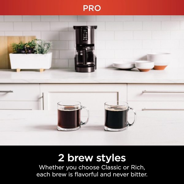 Ninja DCM201BK Programmable XL 14-Cup Coffee Maker PRO, 14-Cup Glass Carafe, Freshness Timer, with Permanent Filter, Black Stainless Steel - Image 4