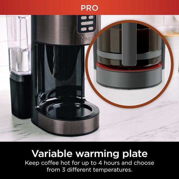 Ninja DCM201BK Programmable XL 14-Cup Coffee Maker PRO, 14-Cup Glass Carafe, Freshness Timer, with Permanent Filter, Black Stainless Steel - Image 7